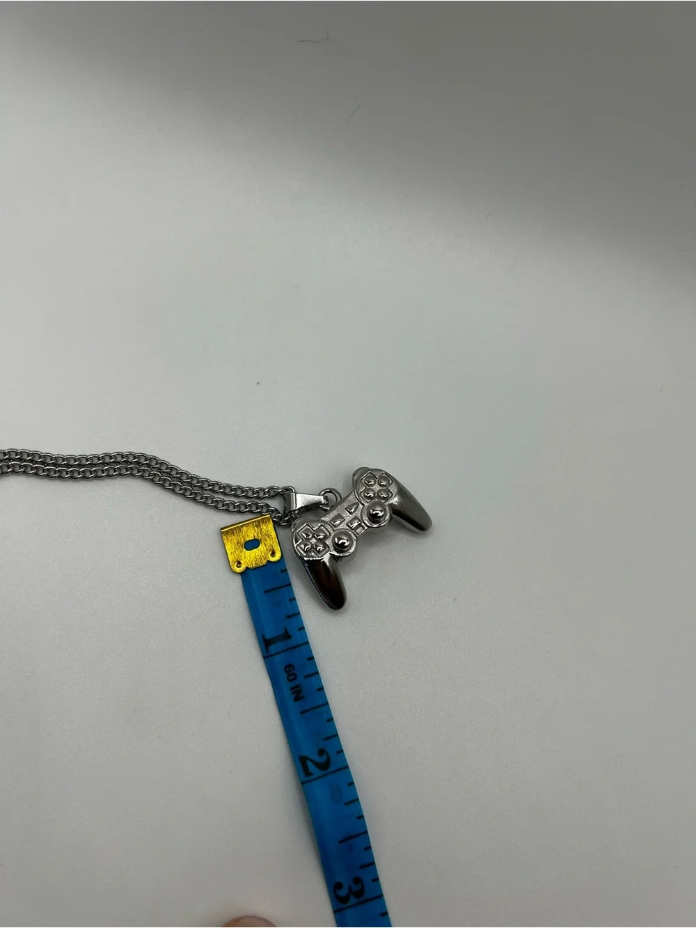 Stainless Steel Silver Game Controller Pendant Necklace